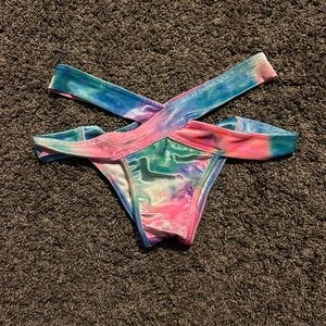 iHeartRaves Multicolor Crisscross Bikini Bottom